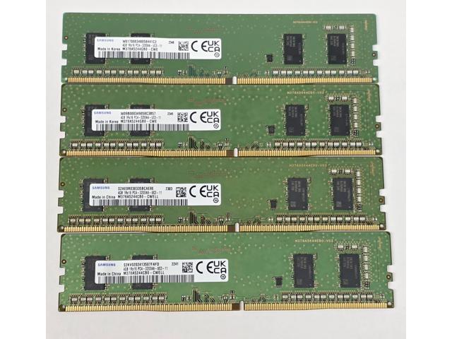 Lenovo 16GB (4x4GB) DDR4 3200MHz Desktop RAM Kit, Samsung M378A5244CB0-CWELL, PC4-25600 288-Pin Non-ECC UDIMM