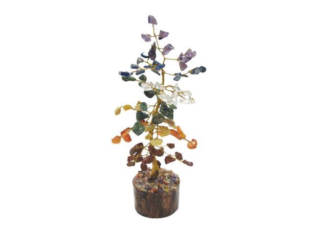 Chakra Healing Stone Tree Of Life Natural Gemstone Positive Energy Balance Geode Reiki Decor