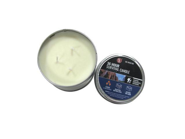 Treasure Gurus 36 Hour Soy Camping Outdoor Survival Candle Emergency Rescue Gear Prepper Supplies