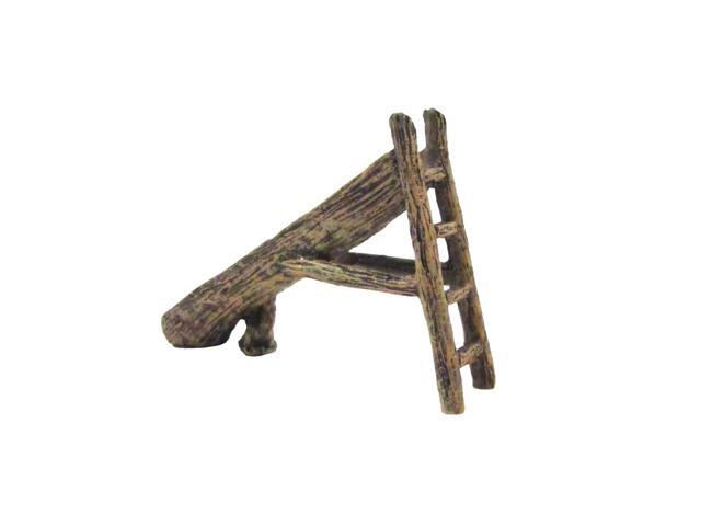 Treasure Gurus Miniature Wood Log Playground Slide Fairy Garden Landscape Decor Mini Outdoor Dollhouse Accessory