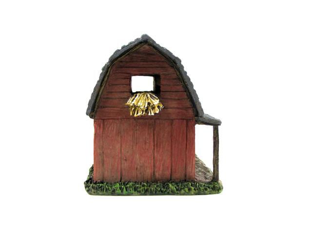 Treasure Gurus Miniature Red Barn Fairy Garden House Accessory Mini Dollhouse Decor Outdoor Gnome Home Ornament
