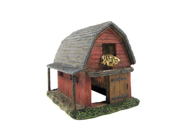 Treasure Gurus Miniature Red Barn Fairy Garden House Accessory Mini Dollhouse Decor Outdoor Gnome Home Ornament