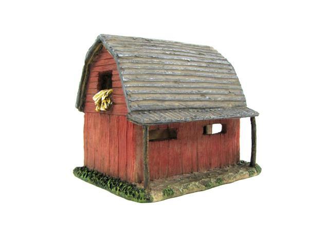Treasure Gurus Miniature Red Barn Fairy Garden House Accessory Mini Dollhouse Decor Outdoor Gnome Home Ornament