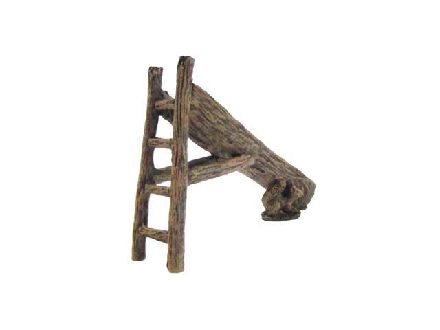 Treasure Gurus Miniature Wood Log Playground Slide Fairy Garden Landscape Decor Mini Outdoor Dollhouse Accessory