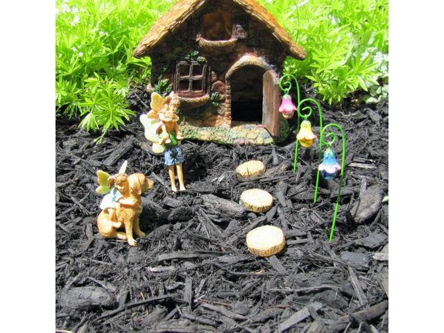 Treasure Gurus 3pc Miniature Glow in the Dark Flower Pick Stand Set Fairy Garden Landscape Accessory Dollhouse Decor