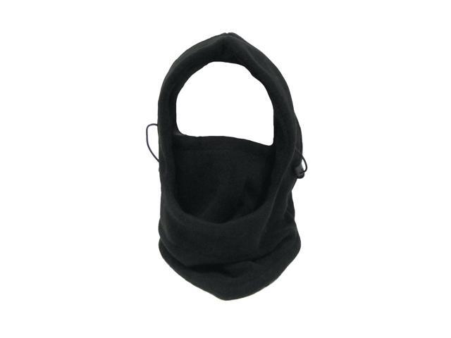 Treasure Gurus Black Fleece Full Face Covering Mask Hoodie Biking Ski Winter Balaclava Cold Weather Protection