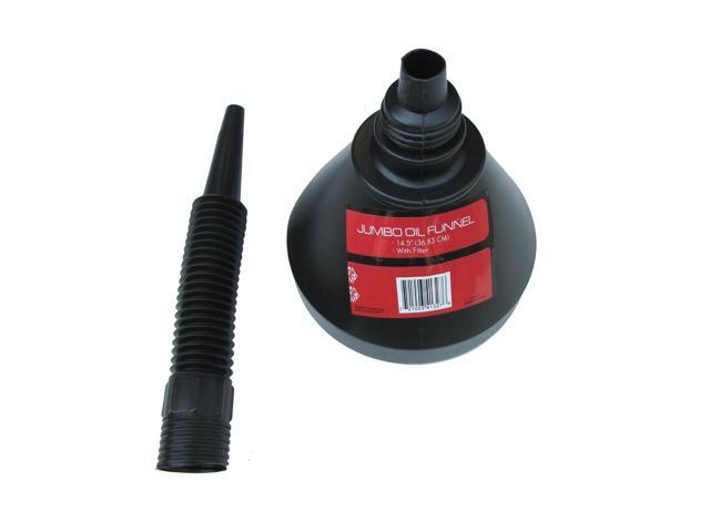Treasure Gurus 7' Multi-Functional Jumbo Plastic Wide Mouth Garage Automotive Oil Gas Funnel Long Flexible Extension