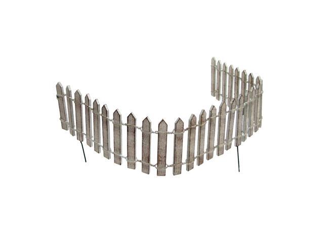 2' Miniature White Wood Picket Fence Fairy Garden Supply Dollhouse Decor Accessory