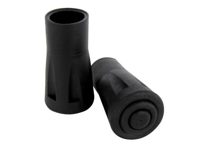 5/8' Black Rubber Replacement Cane Tips 2 Pc Set