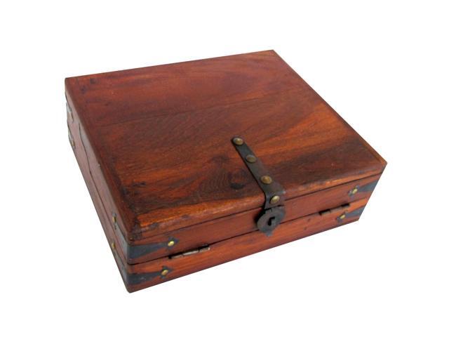 Antique Style Wood Folding Travel Writing Lap Desk