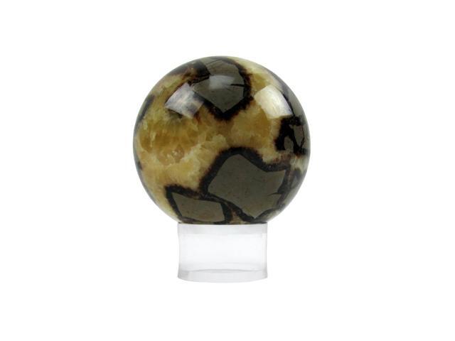 Large 1.5' Clear Acrylic Ring Sphere Golf Ball Display Stand Beveled Baseball Marble Riser