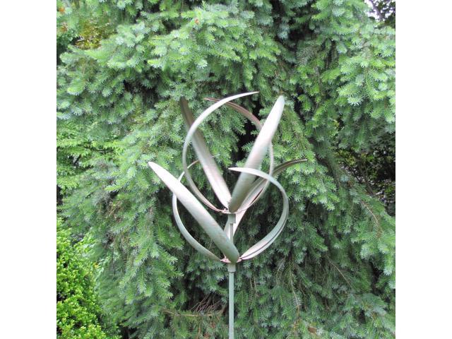 Treasure Gurus Double Blade Kinetic Wind Spinner Huge Garden Yard Art Rustic Lawn Decor