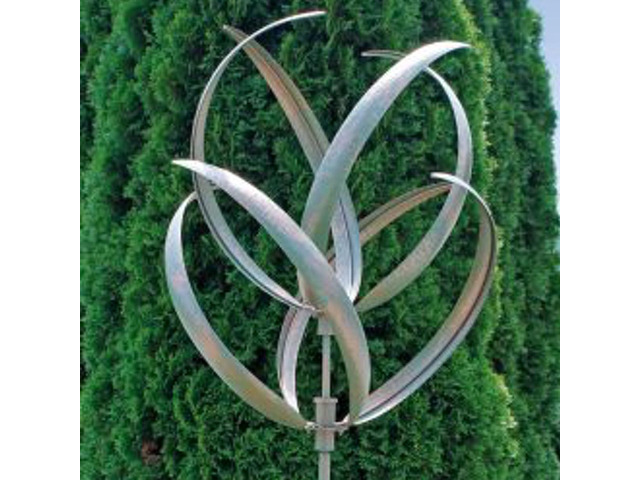 Treasure Gurus Double Blade Kinetic Wind Spinner Huge Garden Yard Art Rustic Lawn Decor