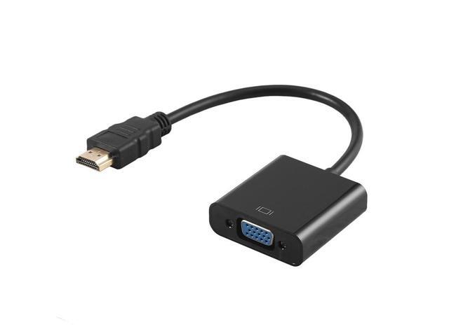 HDMI To VGA HDMI Male To VGA RGB Female Video Converter Adapter Male to Female Cable 1080P For PC Male-Female Adapter Converter(Black)