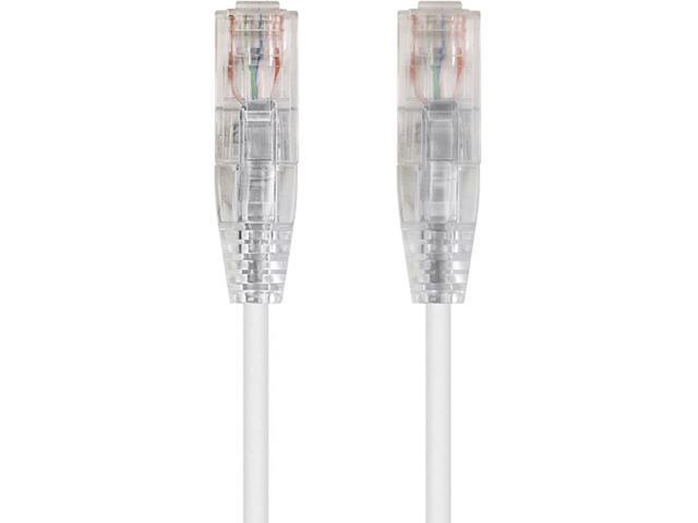 Monoprice Cat6 Ethernet Patch Cable - 5 Feet - White Network Internet Cord - Snagless RJ45 Stranded 550MHz UTP CMR Riser Rated Pure Bare Copper...