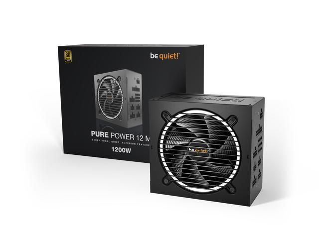 be quiet! Pure Power 12 M 1200W ATX 3.0 Power Supply 80+ Gold Efficiency PCIe 5.0 Fully Modular Quiet Performance Overclocking 10 Year...