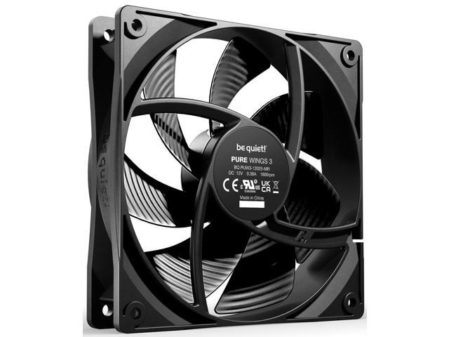 Pure Wings 3 120mm PWM Case Fan High Performance Cooling Fan Compatible with Desktop Low minimum rpm Low Noise Black BL105