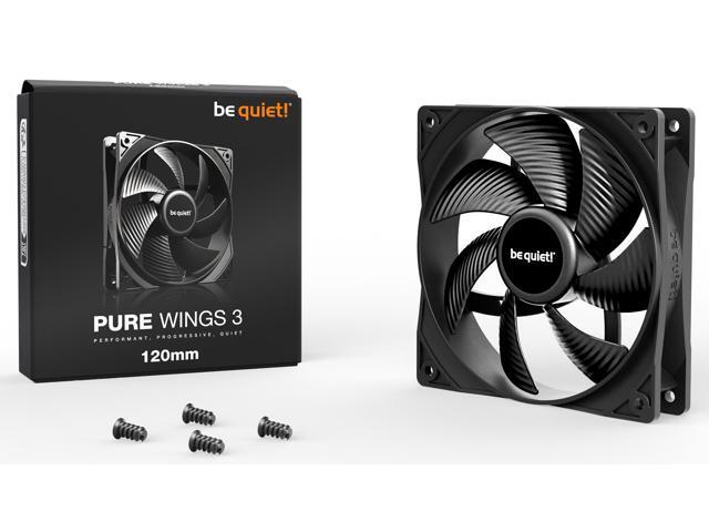 Pure Wings 3 120mm PWM Case Fan High Performance Cooling Fan Compatible with Desktop Low minimum rpm Low Noise Black BL105