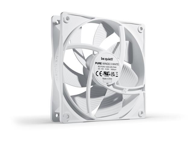 PURE WINGS 3 120mm Quiet Case Fan White High top-end Speed Low Minimum RPM Optimized Fan Frame with Extraordinary Air Pressure BL110