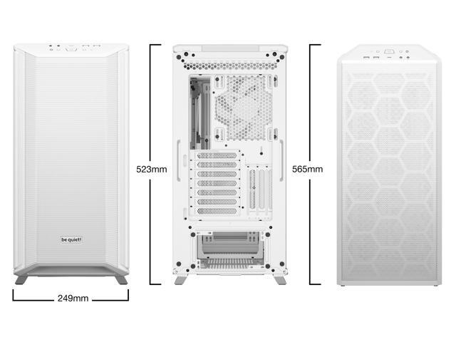 be quiet! BGW59 Dark Base 701 Mid Tower PC Case Mesh Front Airflow Optimized 3 Pre-Installed Silent Wings 4 Fans ARGB Lighting with...