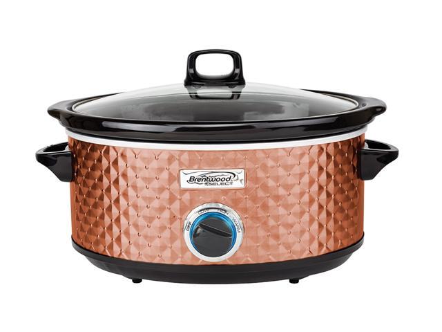 Brentwood SC-157C Diamond Pattern Slow Cooker, 7 Quart - Copper