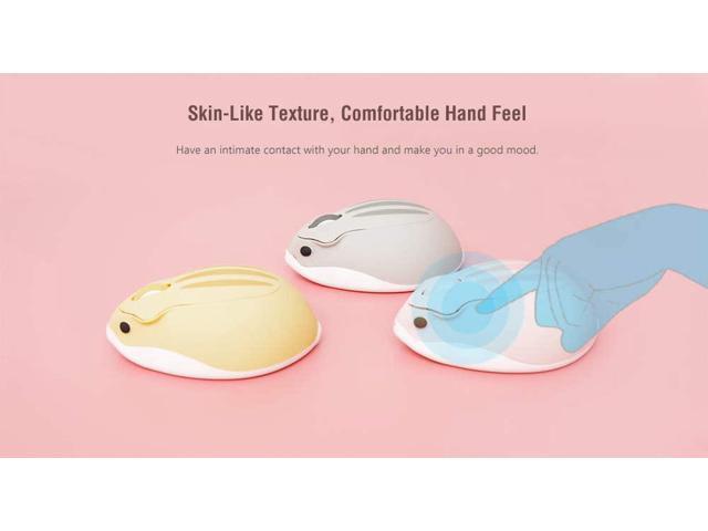 2.4GHz Wireless Mouse Cute Hamster Shape Less Noice Portable Mobile Optical 1200DPI USB Mice Cordless Mouse for PC Laptop Computer Notebook MacBook...