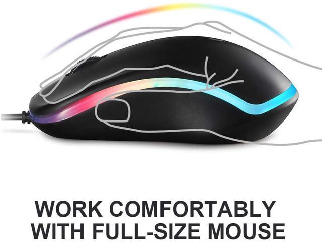 FC112 USB Optical Wired Computer Mouse with Easy Click for Office and Home, 1000DPI, Premium and Portable,Compatible with Windows PC, Laptop,...