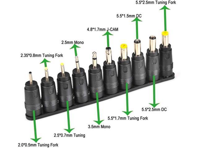 aceyoon 38 PCS Universal Laptop DC Power Adapter Tips 5.5 mm x 2.1 mm DC AC Power Adapter Kits Connector for Thinkpad Power Supply Plug Jack Sets