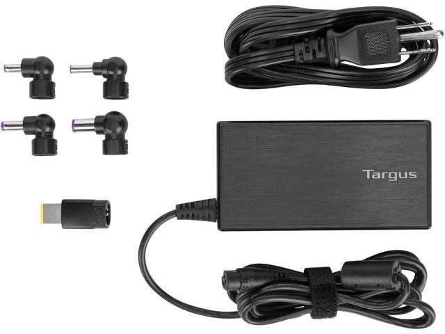 Targus 90W AC Semi-Slim Universal Laptop Charger with 6-Foot Cable, Includes 5 Power Tips Compatible with Major Brands: Acer, ASUS, HP, Compaq,.