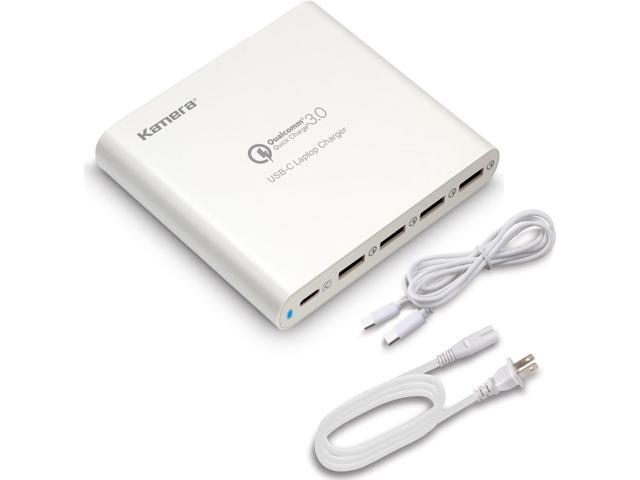 KAMERA USB C Laptop AC Charger, 80W 5-Port Type-C Power Adapter for Apple MacBook Pro 2015/2016, HP Spectre, Chromebook, Plus 4 QC3.0 USB Ports for...