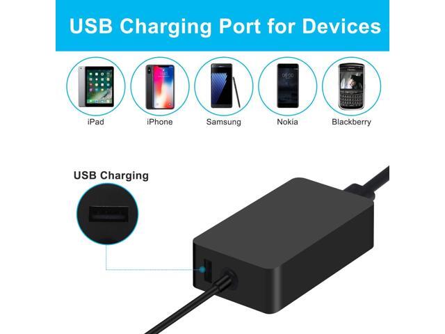 Surface Pro Charger, 65W Surface Pro 7 Pro 6 Pro 5 Pro 4 Pro 3 Power Supply Charger Fit for Microsoft Surface Book Surface Laptop 3 2 1 Surface...