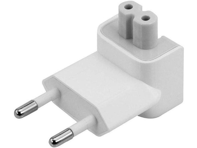 VizGiz 2 Pack US to Europe Plug Converter Travel Charger Adapter Wall Outlet EU European Connector Duck Head for MacBook Mac Pro MBA Retina MagSafe...