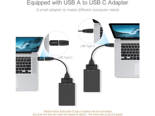 E USB 3.0 to SATA Cable for 2.5 HDD/SSD Adapter SATA to USB Cable 22 Pin 7+15 HDD/SSD Cord 5 Gbps High Speed Support UASP Serial SATA III Hard Disk...