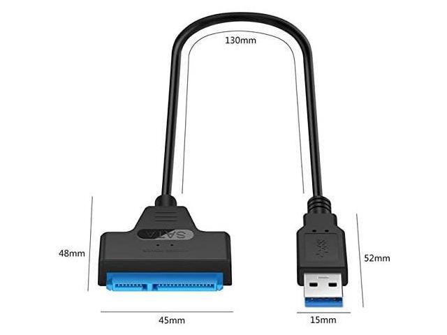 Computer Cables USB 3.0 SATA Cable Sata to USB Adapter 2.5 inches 22 Pin SSD Sata Cable Support Windows 98/2000/XP/Vista/7/8, Mac OS X. - (Cable.