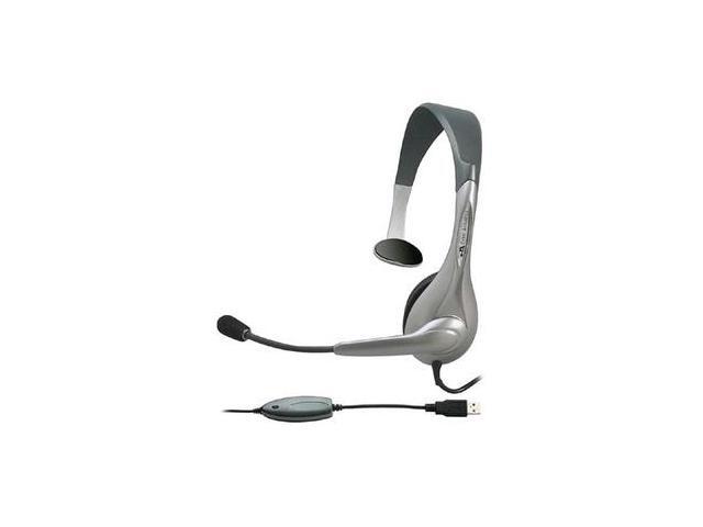 Cyber Acoustics AC-840 Internet Communication USB Mono Headset - Over-the-head