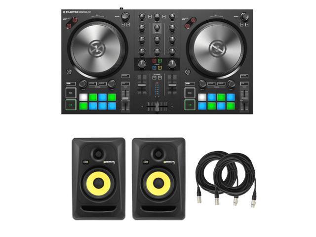 Native Instruments TRAKTOR KONTROL S2 MK3 + KRK Rokit 5 G3 50W 5' 2-Way Powered Studio Monitor Black RP5G3 Pair New and Cables.