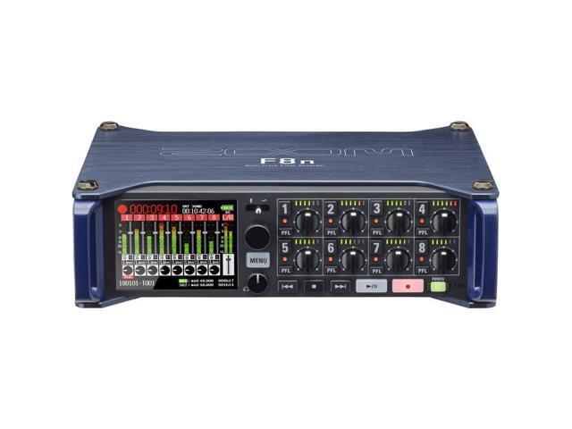 Zoom F8n Multi-Track Field Recorder + Tripod Mic Stand + (4) XLR to XLR Cables and (4) TRS to TRS Cables.