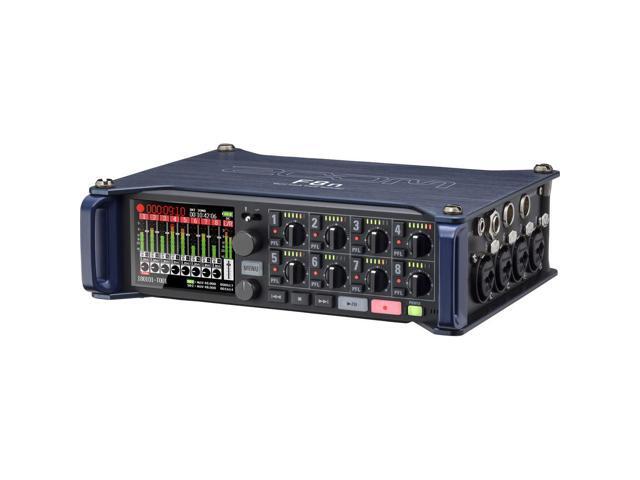 Zoom F8n Multi-Track Field Recorder + Tripod Mic Stand + (4) XLR to XLR Cables and (4) TRS to TRS Cables.