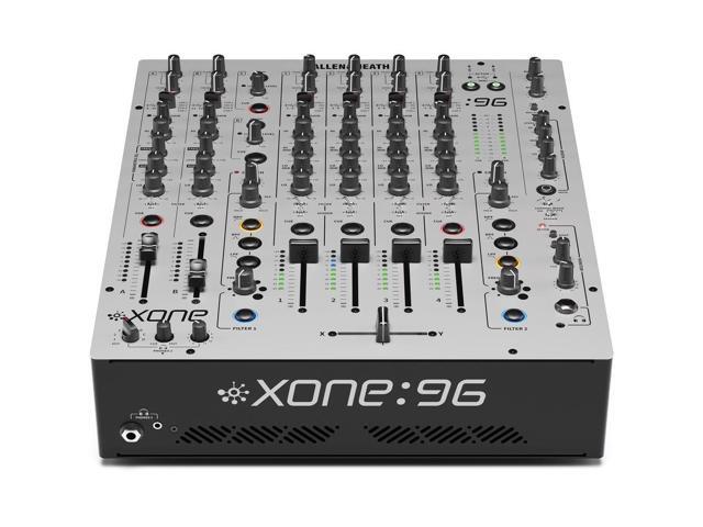 Allen & Heath XONE:96 Professional 6-Channel Analog DJ Mixer + ProX XS-M12LT Large Format 12' DJ Mixer Case with Laptop Shelf + V-MODA Crossfade...