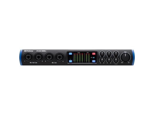 PreSonus Studio 1810c 18x8 USB Type-C Audio/MIDI Interface + Samson C01 Condenser Microphone + Tascam TH-02 Studio Headphones (Black) and Cable.