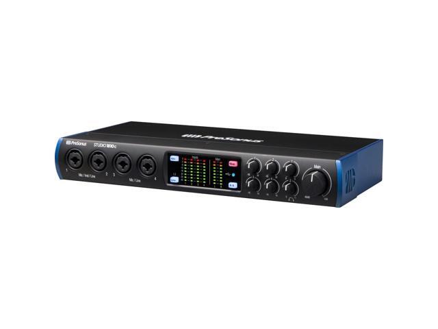 PreSonus Studio 1810c 18x8 USB Type-C Audio/MIDI Interface + Samson C01 Condenser Microphone + Tascam TH-02 Studio Headphones (Black) and Cable.