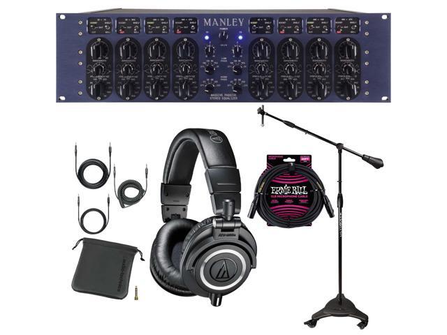Manley Massive Passive Stereo Tube EQ, Ultimate Support MC-125, ATH-M50X, ErnieBall XLR Bundle