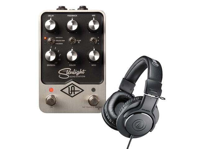 Universal Audio UAFX Starlight Echo Station Delay Pedall, AT ATH-M20X Bundle