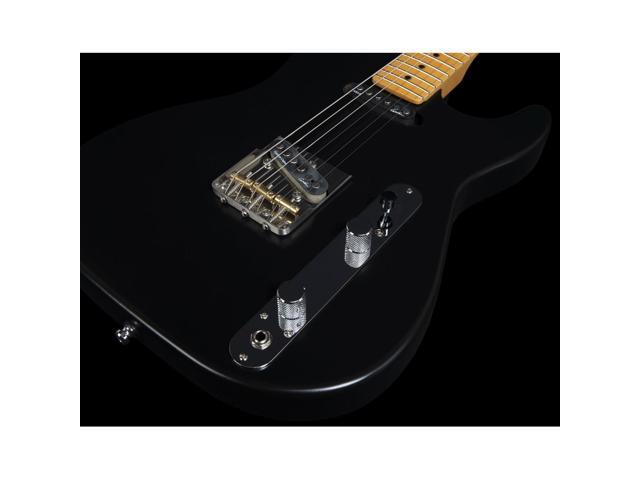 Godin (049332) Stadium HT Electric Guitar Matte Black, Gator Stand, (2) ErnieBall Cable, KLIQ TinyTune Bundle