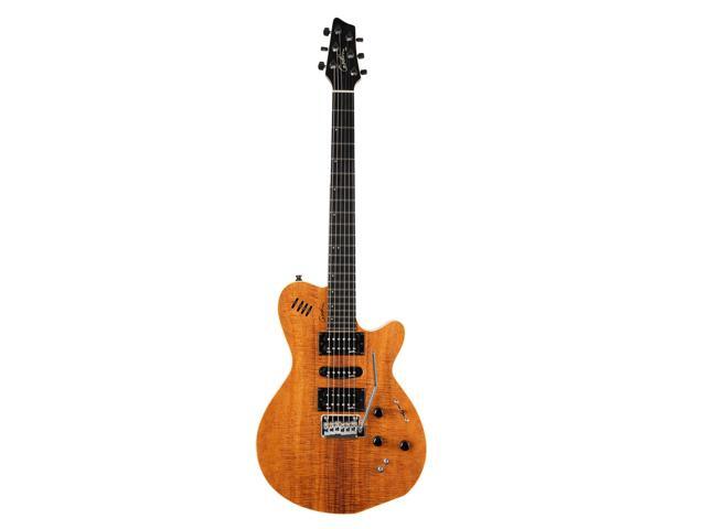 Godin (041497) xtSA Koa Electric Guitar, Natural, (2) Ernie Ball 2221 Cable, Hercules GS415B, D'Addario Humidikit Bundle
