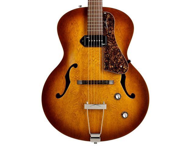 Godin (031986) 5th Avenue Electric Guitar Cognac Burst, Gator GC-DREAD Guitar Case Bundle