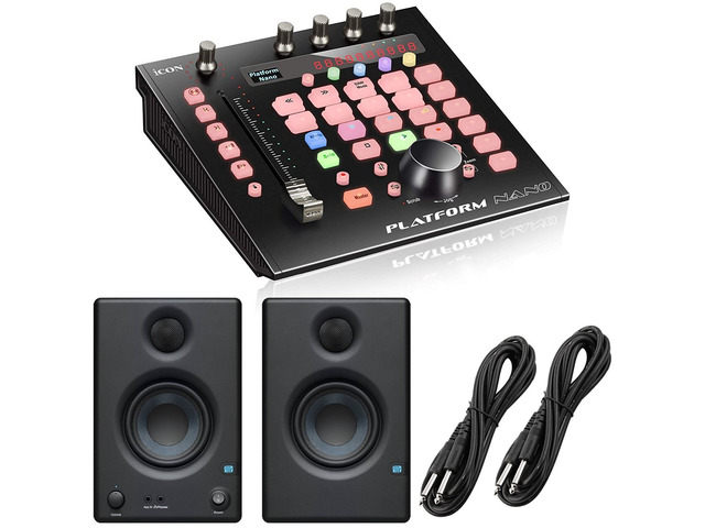 Icon Pro Audio Platform Nano - Presonud ERI3.5 Pair - 2 1/4 Cables