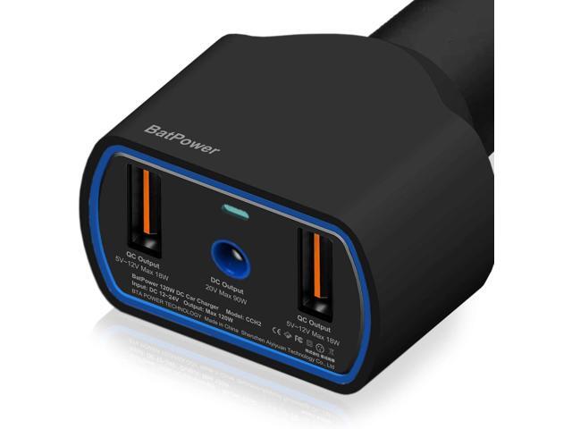 BatPower 120W DC CAR Charger for HP Laptop Car Charger Vehicle Charger DC 12v-24v Auto Adapter