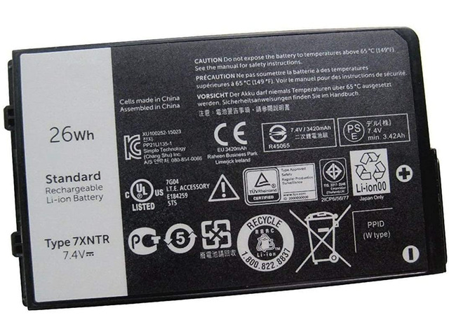United Power Replacement 7XNTR Battery for Dell Latitude 12 7202 Rugged Tablet FH8RW J7HTX 0FH8RW 7.4V 26Wh