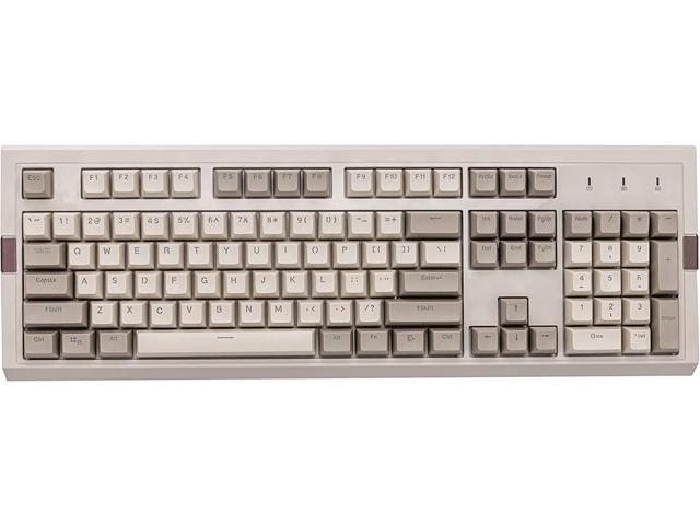 AK510 Retro Mechanical Gaming Keyboard - PBT SP Spherical Keycaps - Classic Grey-White Matching - RGB Backlight - Blue Switches